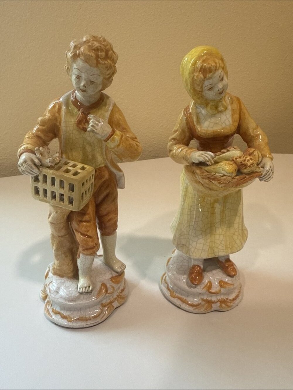Meiselman Porcelain vintage set of 2 figurines Young Couple marked
